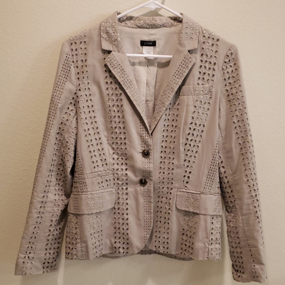 J. Crew Eyelet Blazer Size 6